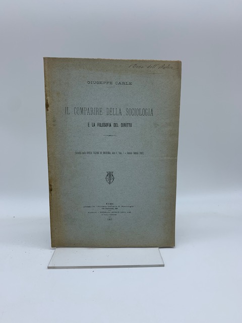 Il comparire della sociologia e la filosofia del diritto